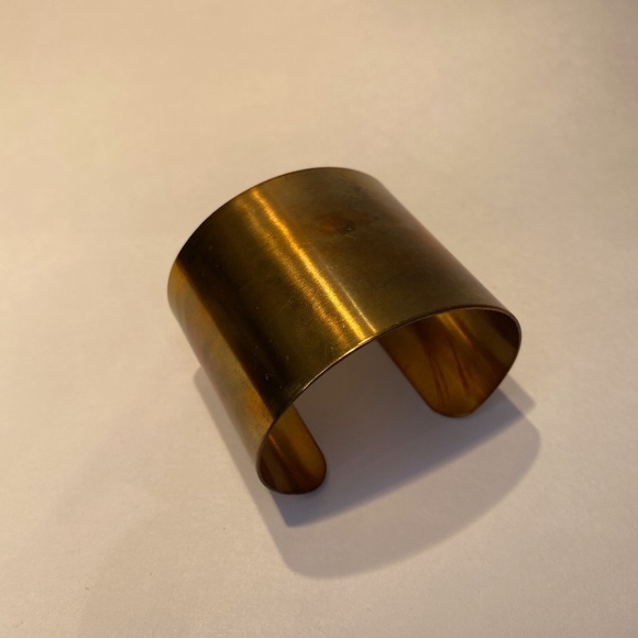 Heather Belle Niki Cuff - Lightly Distressed Polished Brass Bracelet - Picture 5 of 5